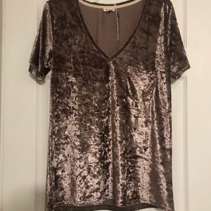 Crushed velvet tee